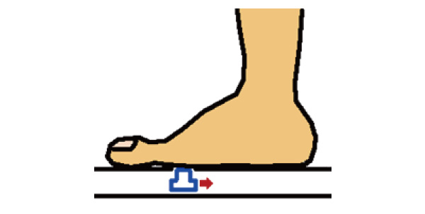 図１）足底感覚の測定方法