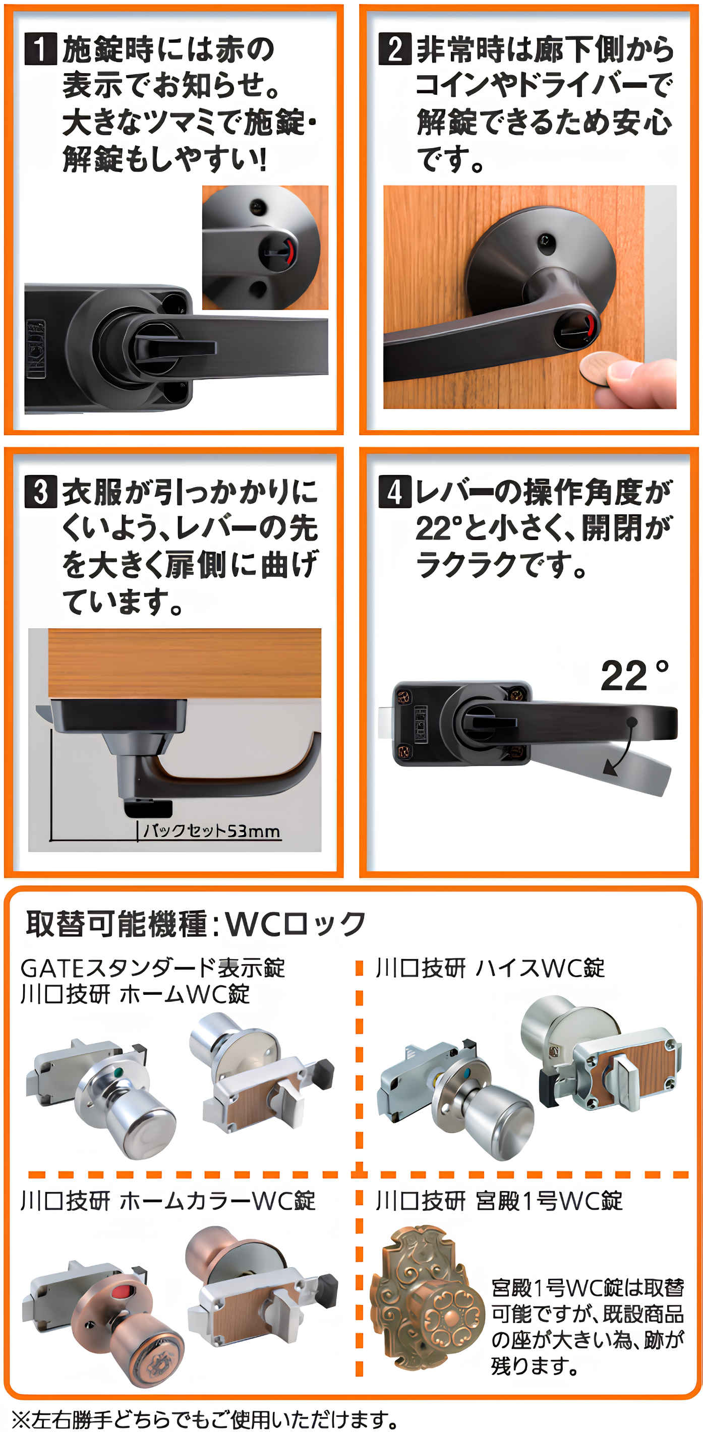 使いやすさと安全を考えた4つのポイント