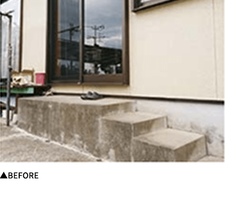 勝手口階段施工前