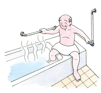 浴槽への出入り