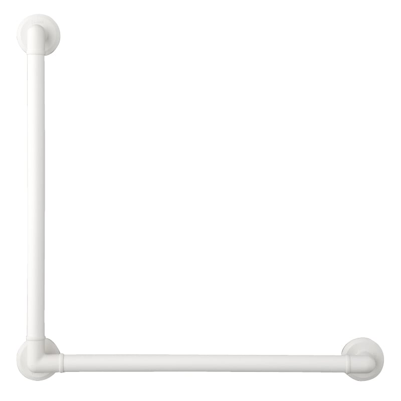 BAUHAUS ソフトアクアレールプラス 32ソフトアクアレールプラス L型ハンド φ32×600×600mm ホワイト【旧仕様】