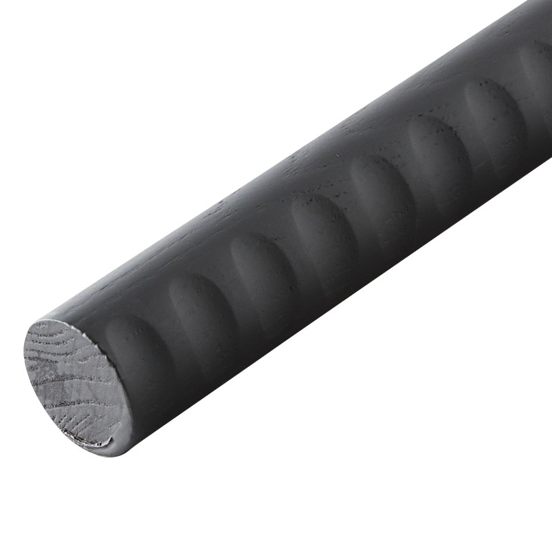 35アッシュ丸棒手すり カットサンプル ブラック ディンプル付