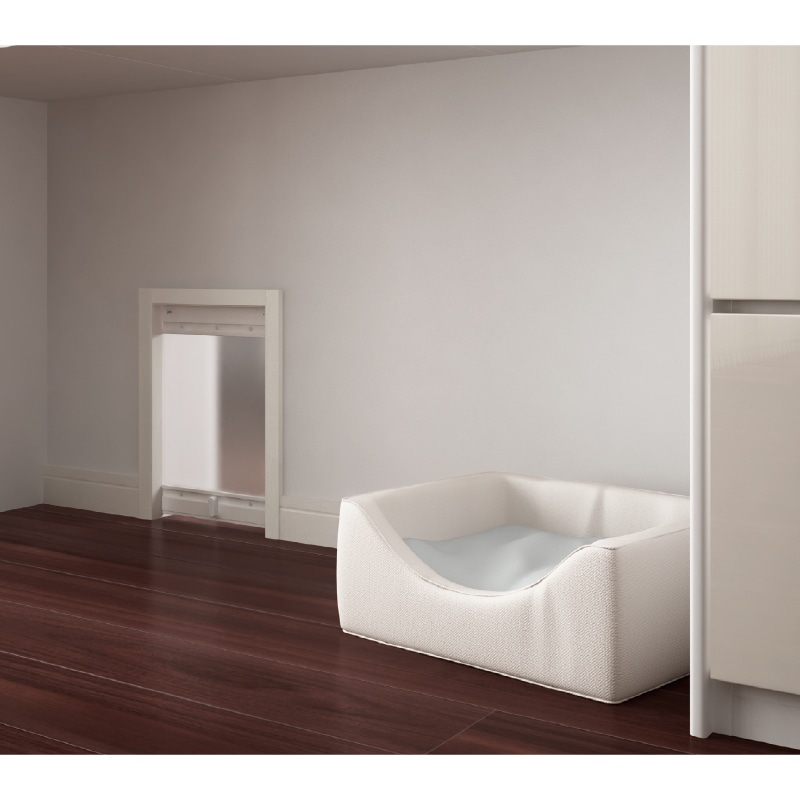 ペット壁内くぐり戸 枠ユニット パウダーホワイト