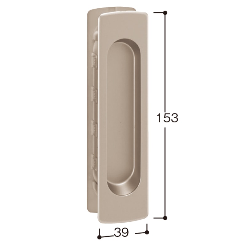 アウトセット吊戸 引手セット（空錠）