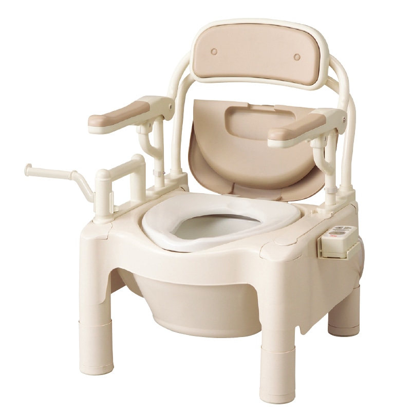 安寿 ポータブルトイレFX-CPはねあげ 暖房便座 ノーマルタイプ