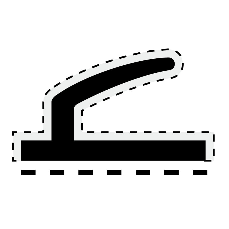 植毛加工ピンチブロック 2ｍ 茶 #7-T