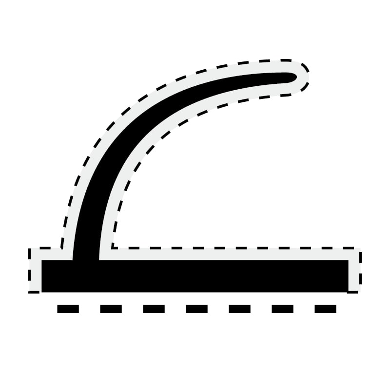 植毛加工ピンチブロック 2ｍ 茶 #7-U