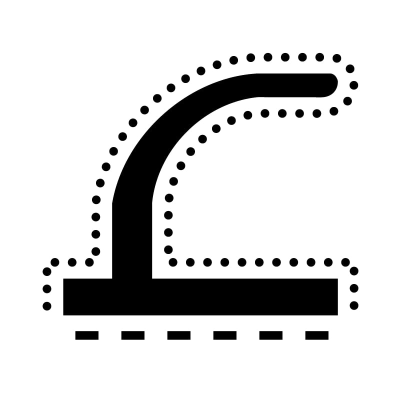 スライド加工ピンチブロック 2ｍ 黒 #7-RS