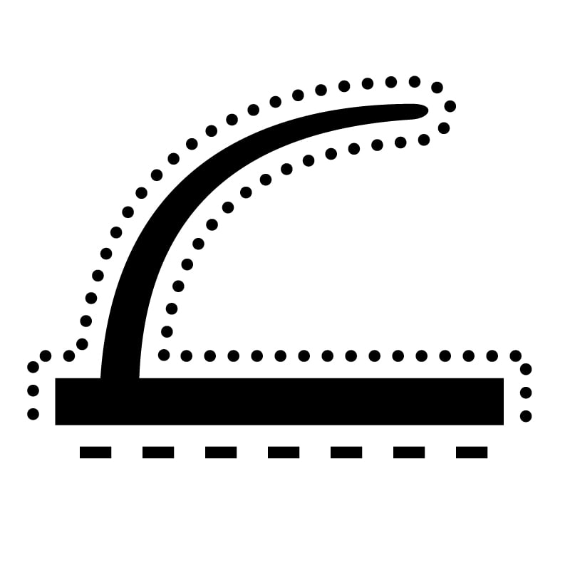 スライド加工ピンチブロック 2ｍ 黒 #7-US