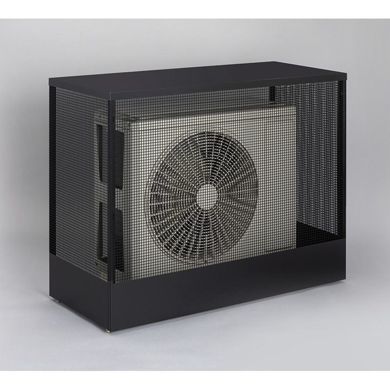 ALHIDE エアコン室外機カバー本体　L ブラック