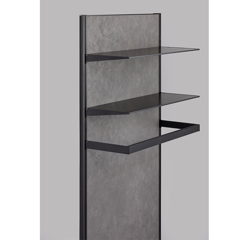 ALHIDE アジャストシェルフセット ラック＆バー グレー