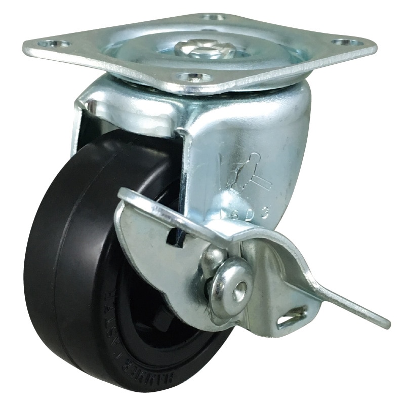 ゴム車キャスター 自在 50mm 取付座59×47mm