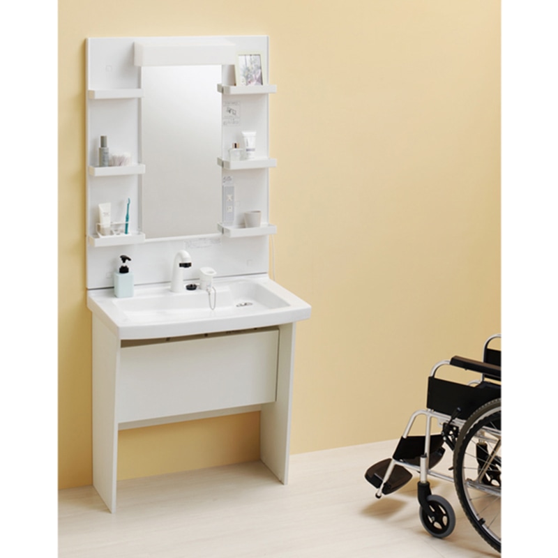 多目的洗面化粧台用1面鏡LED ホワイト