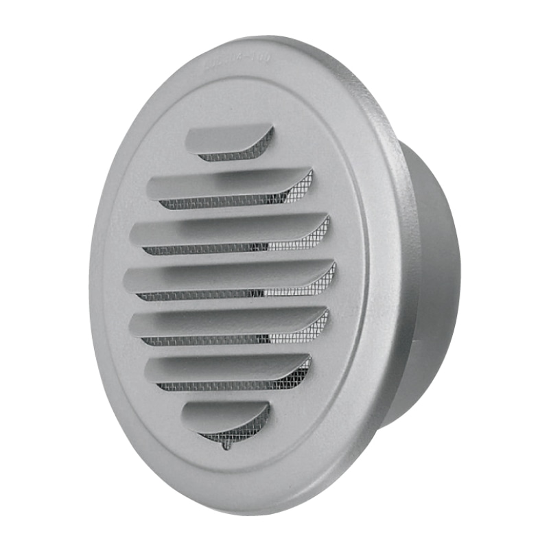 ステン丸型ガラリ ステンレス網付  φ210 シルバーメタリック