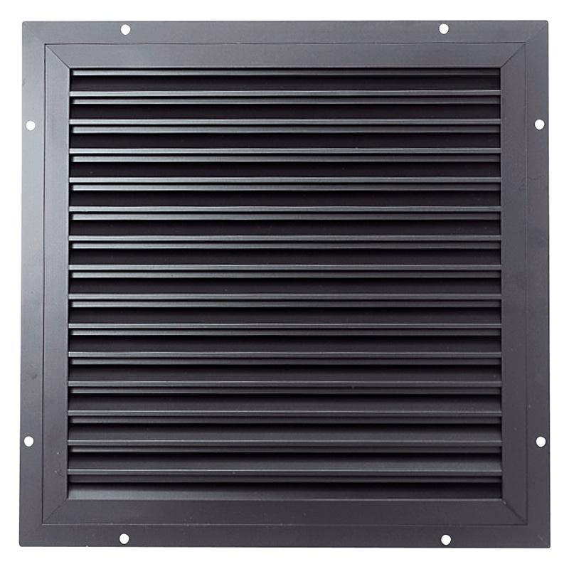 アルミ暗室用ガラリ 胴寸法H300×W300 黒艶消し塗装 2枚1組