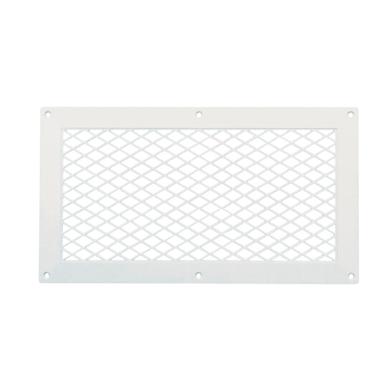 軒天換気グリル ステンレス網付  150×300mm ホワイトクリーム