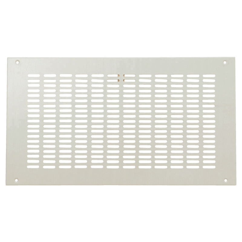 鋼板製軒天換気グリル 防火ダンパー付 200×400mm ホワイトクリーム