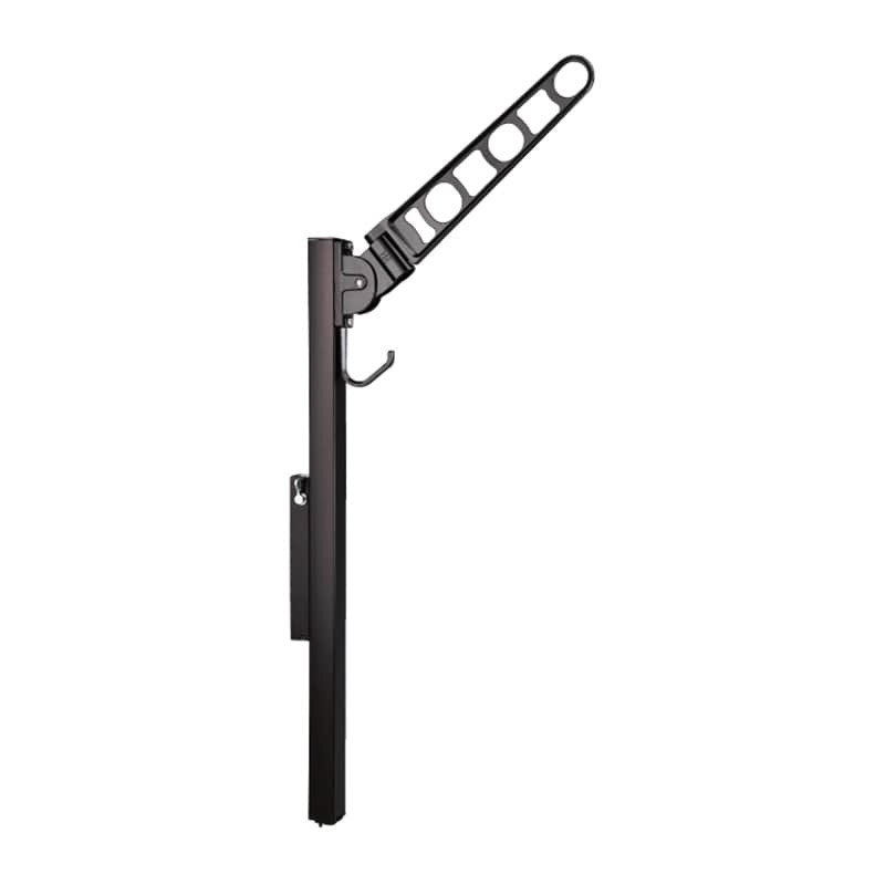 バルコニー物干金物縦型収納ポール型  ダークブロンズ 物干部長さ500㎜