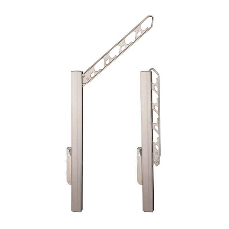 バルコニー物干金物縦型収納ポール型  ステンカラー 物干部長さ550㎜