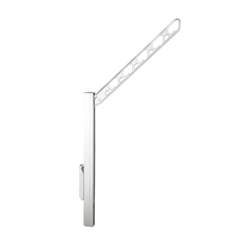 バルコニー物干金物縦型収納ポール型  ホワイトクリーム 物干部長さ700㎜