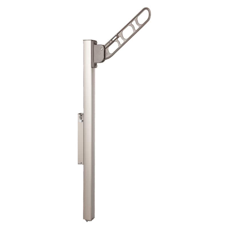 バルコニー物干金物縦収納ポール型  ステンカラー 物干部長さ360㎜