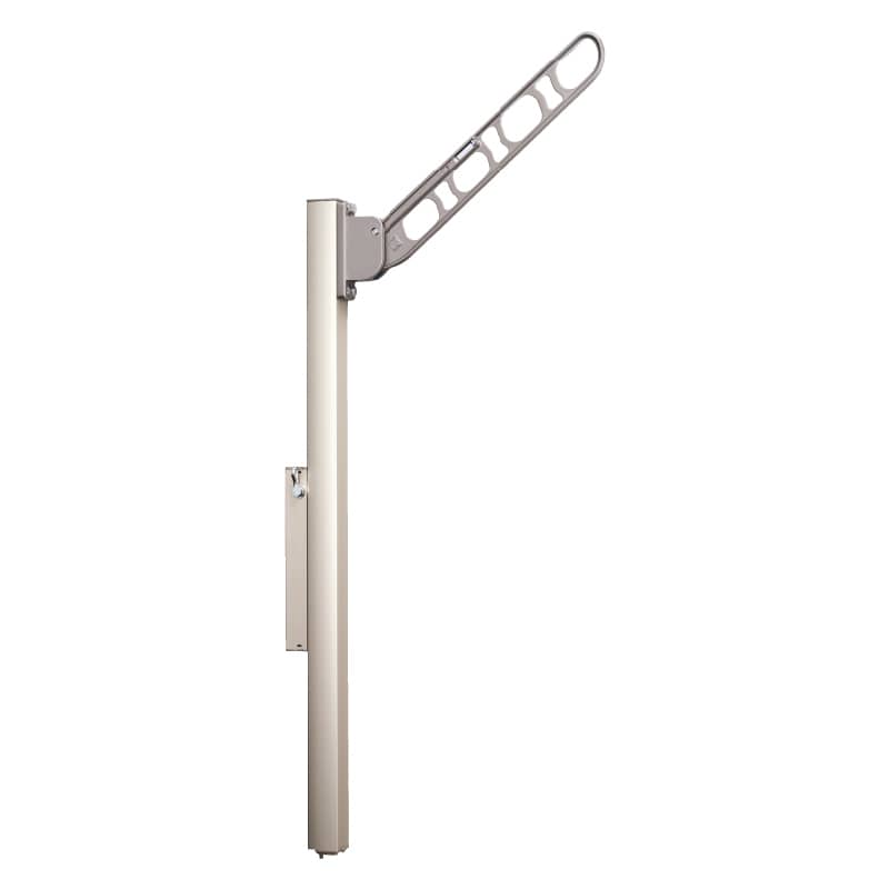 バルコニー物干金物縦収納ポール型  ステンカラー 物干部長さ460㎜