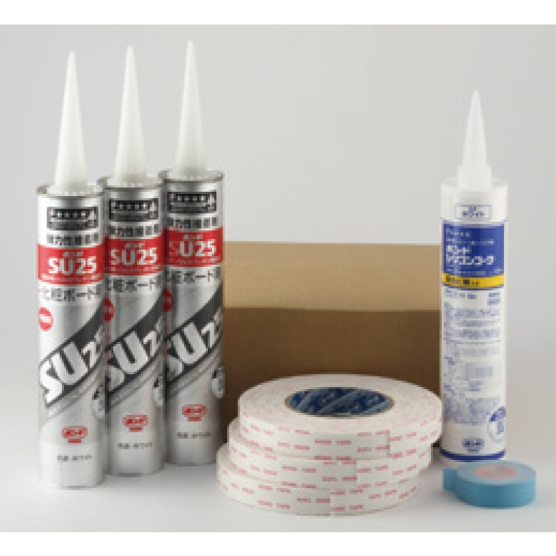 パニート 接着剤セット キッチン・サニタリー・トイレ  ホワイト パネル3枚分＋コーキング