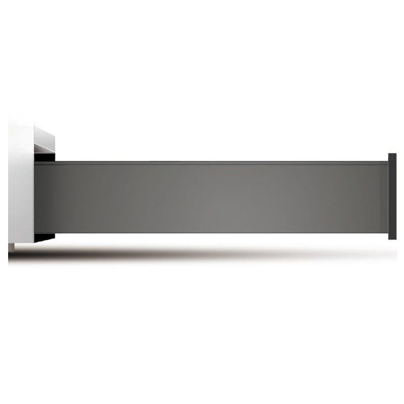 ボックスレールソフトクローズ  グレー サイドパネル高さ126mm 引き出し奥行388mm