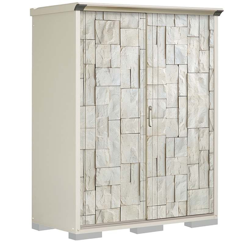 タクボ物置 ペインタ P-157ATE3 たて置きタイプ 本体：ムーンホワイト 扉：SDストーン