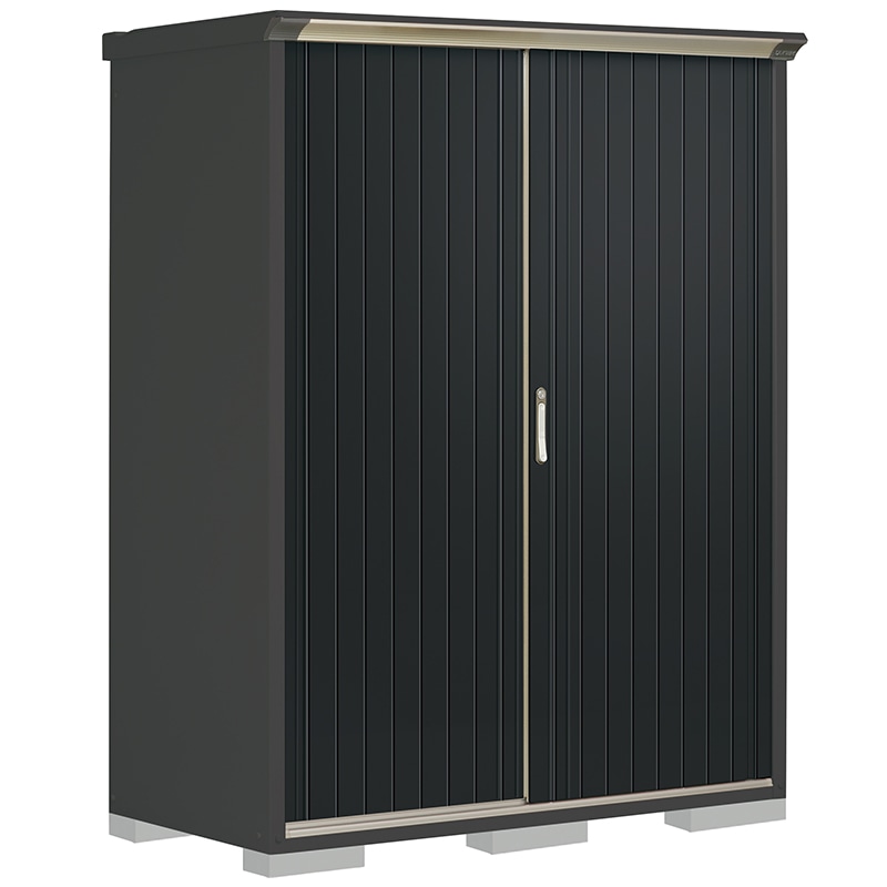 タクボ物置 ペインタ PY-157ATE1 たて置きタイプ 本体：アイボリーブラック 扉：SDメタル