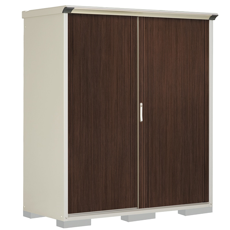 タクボ物置 ペインタ P-177AFE6 全面棚タイプ 本体：ムーンホワイト 扉：WTブラックチェリー