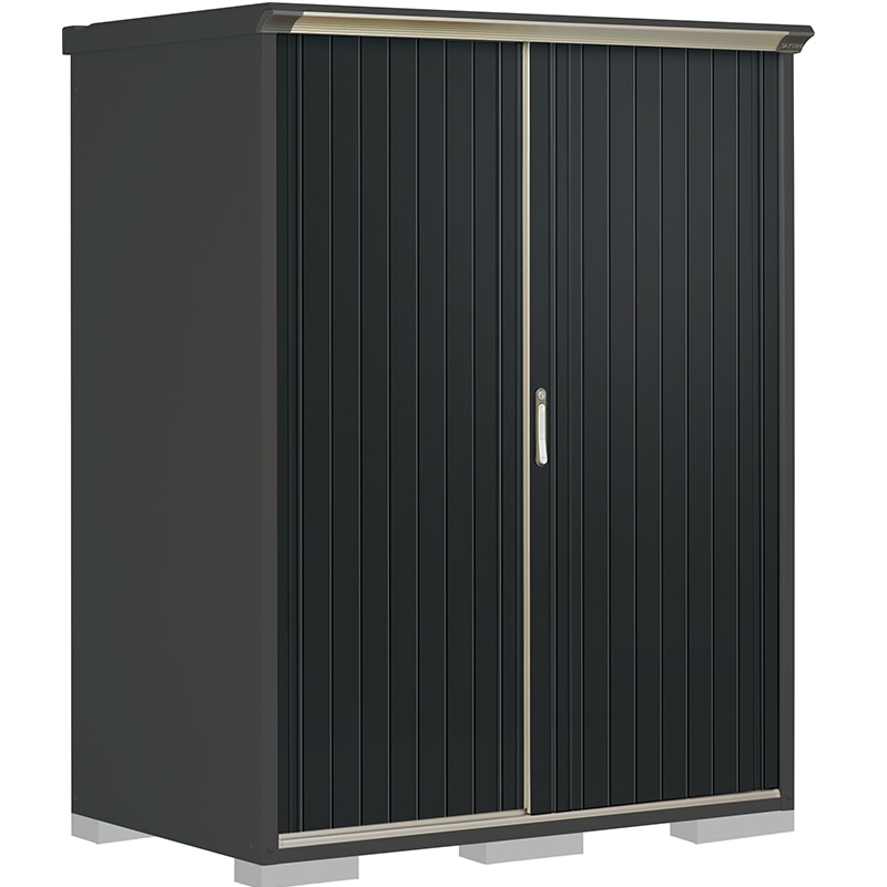 タクボ物置 ペインタ PY-159ATE1 たて置きタイプ 本体：アイボリーブラック 扉：SDメタル