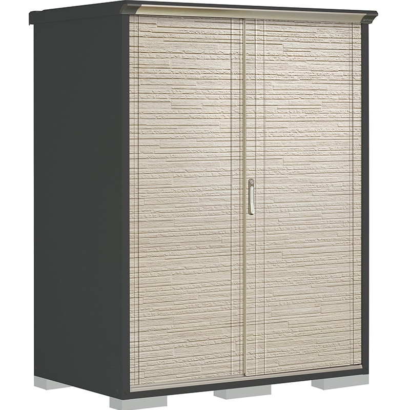 タクボ物置 ペインタ PY-159ATE2 たて置きタイプ 本体：アイボリーブラック 扉：SDセラミック