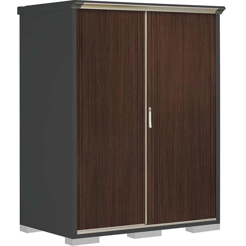 タクボ物置 ペインタ PY-159ATE6 たて置きタイプ 本体：アイボリーブラック 扉：WTブラックチェリー