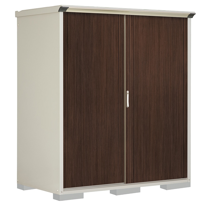 タクボ物置 ペインタ P-179AFE6 全面棚タイプ 本体：ムーンホワイト 扉：WTブラックチェリー