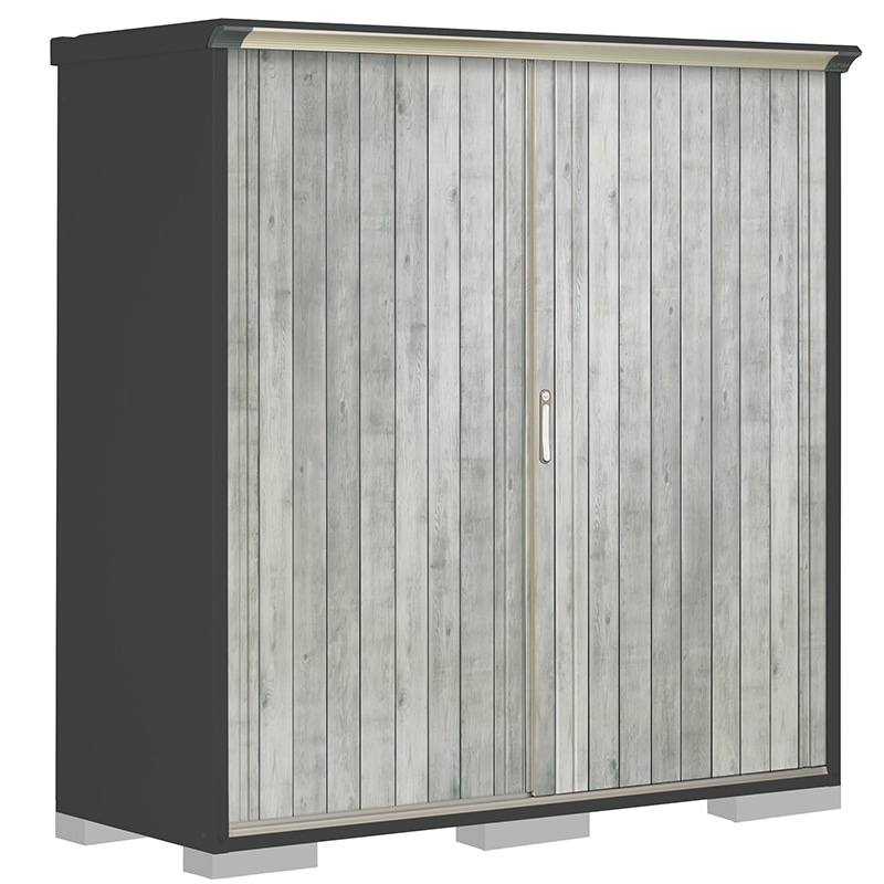 タクボ物置 ペインタ PY-179ATE4 たて置きタイプ 本体：アイボリーブラック 扉：WTグレー