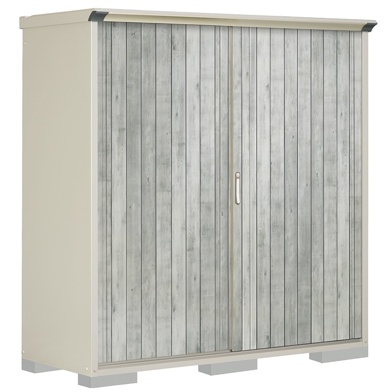 タクボ物置 ペインタ P-197AFE4 全面棚タイプ 本体：ムーンホワイト 扉：WTグレー