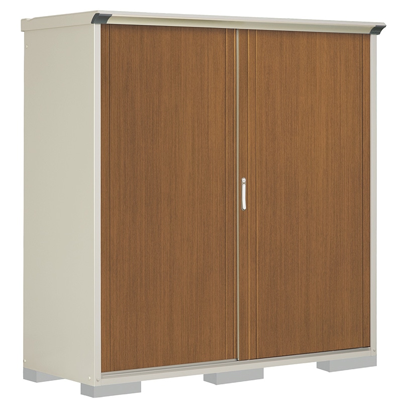 タクボ物置 ペインタ P-197AFE5 全面棚タイプ 本体：ムーンホワイト 扉：WTキャメル