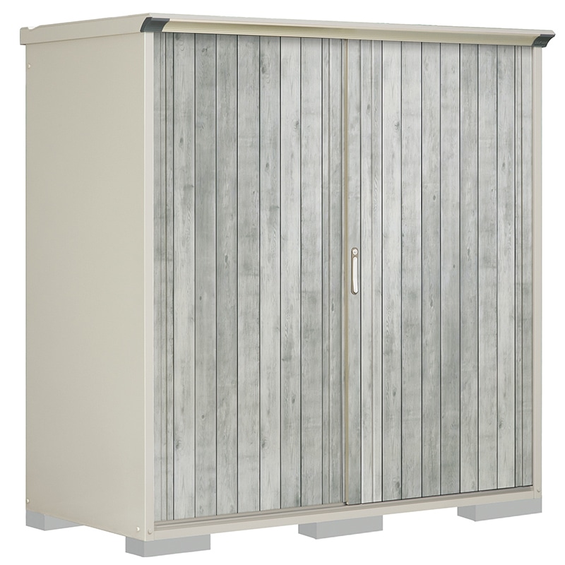 タクボ物置 ペインタ P-199AFE4 全面棚タイプ 本体：ムーンホワイト 扉：WTグレー