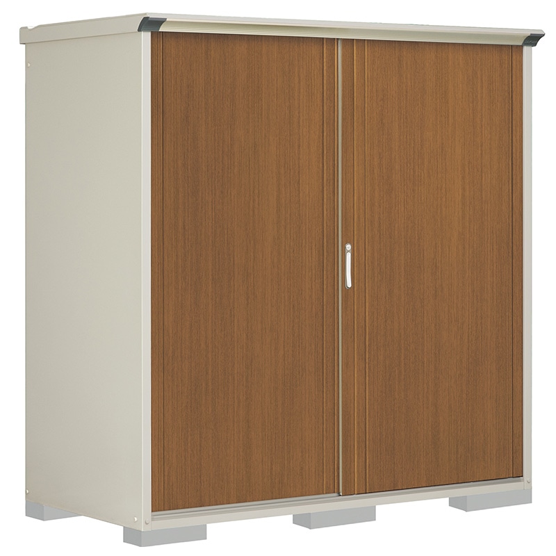 タクボ物置 ペインタ P-199AFE5 全面棚タイプ 本体：ムーンホワイト 扉：WTキャメル