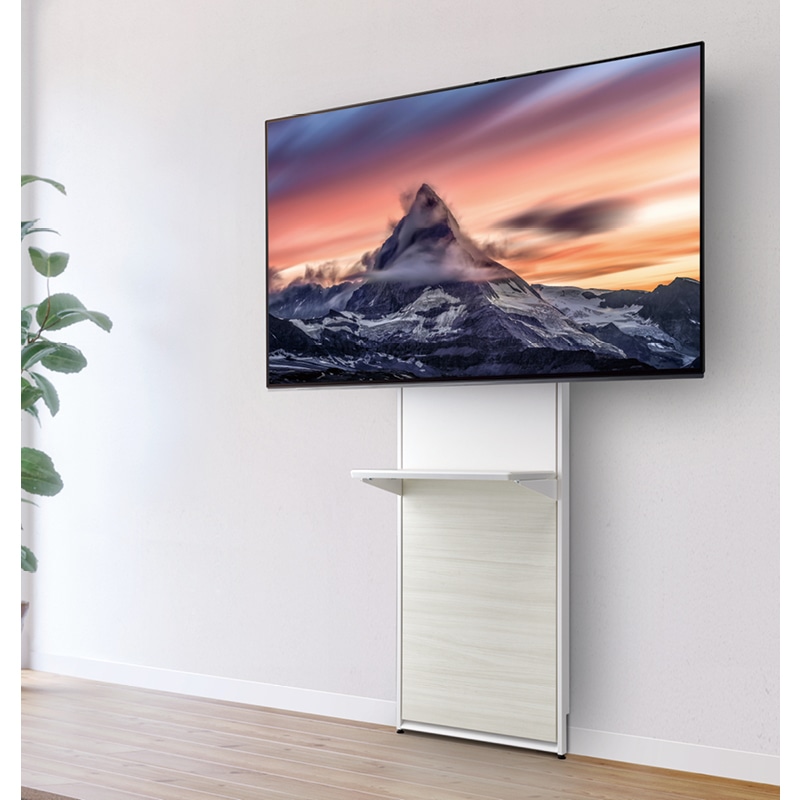 壁面スタンド ホワイト 対応TVサイズ～65v 40kg以下