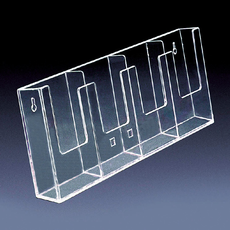 カタログスタンド 壁掛型 A4三つ折り×4列