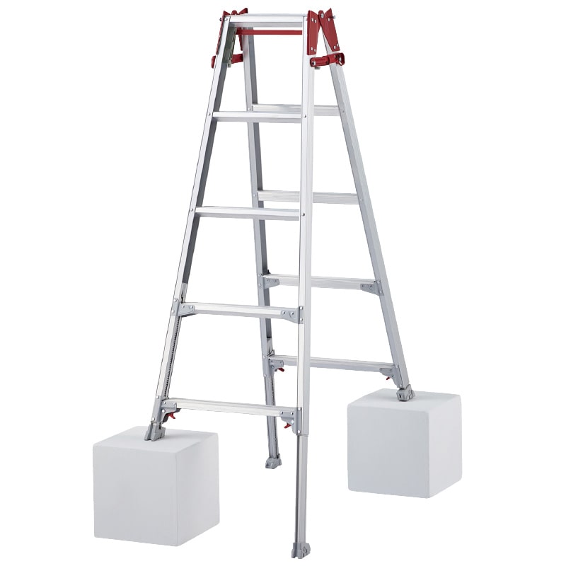 伸縮式はしご兼用脚立 天板H0.72～1.03m