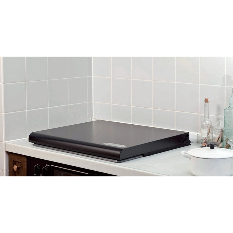 蓋キャッチャー付コンロカバー 60cm用 ブラック