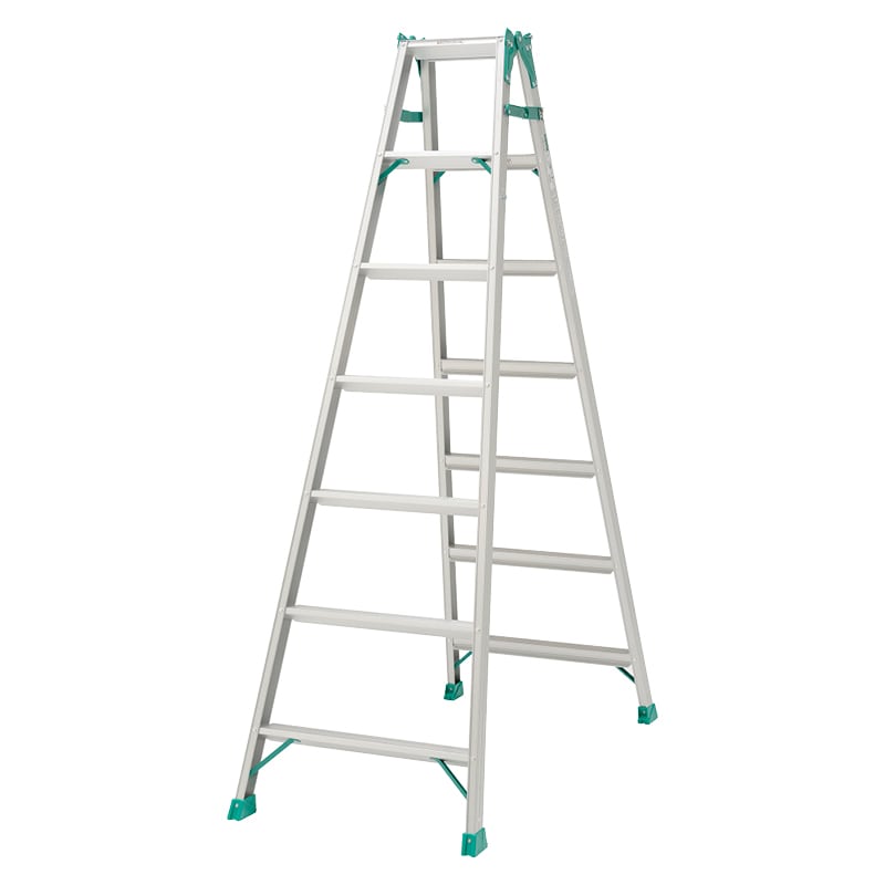 アルミ兼用脚立 天板の高さ1.98ｍ 幅広踏ざん