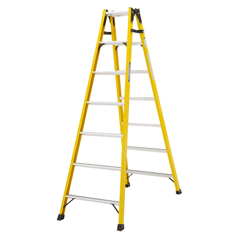 FRP製兼用脚立 ＦＲＰ－ＳＬ０９ 天板の高さ1.97m 耐電圧35,000V 支柱のみFRP製