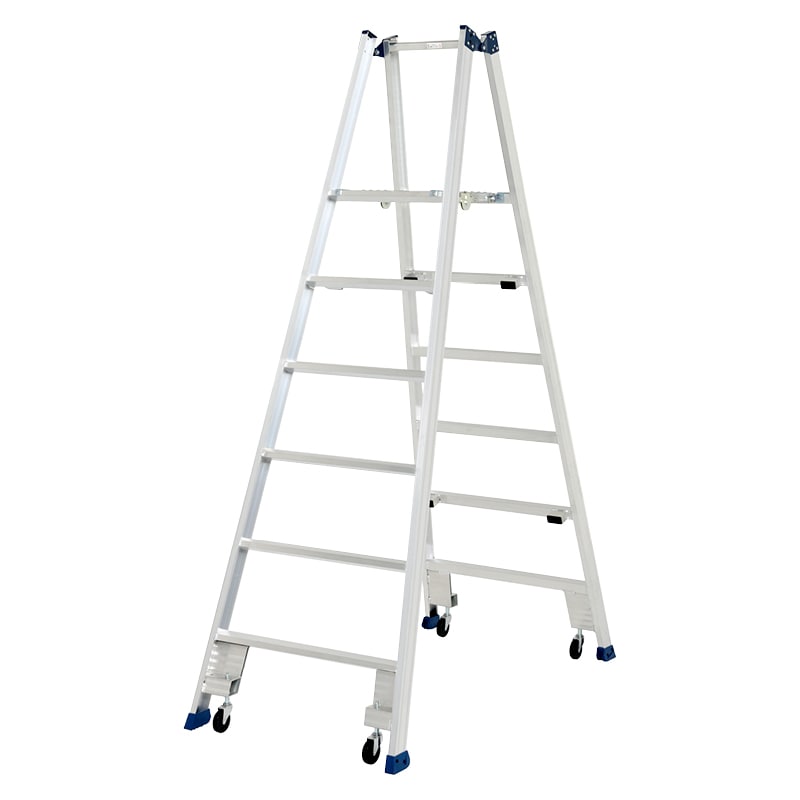 アルミ専用脚立 天板の高さ2.40ｍ 上わく付