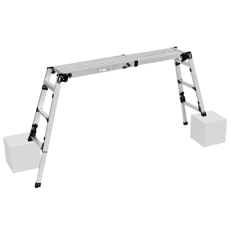 4脚アジャスト式足場台 天板長さ930～1500ｍｍ 天板スライド機能付き