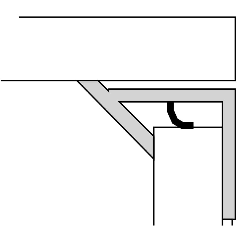 アルパレージ 入隅 L2450mm ホワイト 入隅