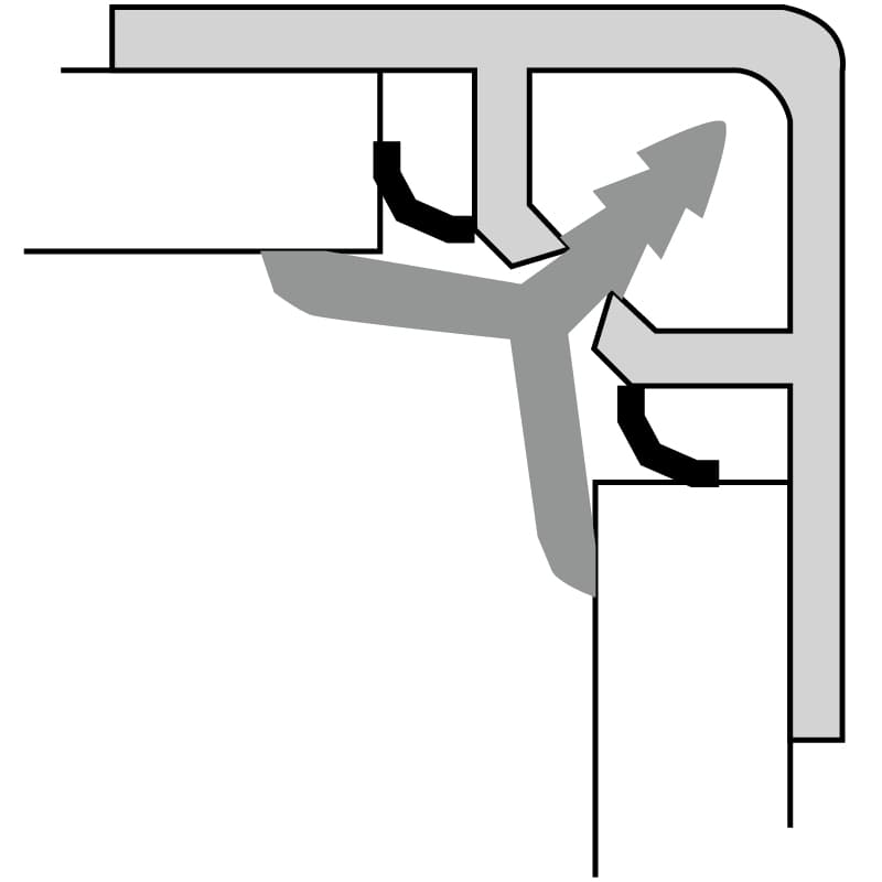 アルパレージ 入隅 L2450mm ホワイト 入隅 セパレート型